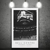 Bell Centre Montreal Canadiens Ice Hockey Lovers Black And White Art Canvas Prints Wall Art Home Decor