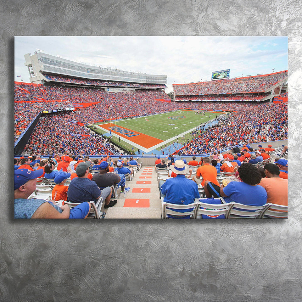 Ben Hill Griffin Stadium Canvas Prints Florida Gators Wall Art,Sport Stadium Art Prints, Fan Gift, Wall Decor