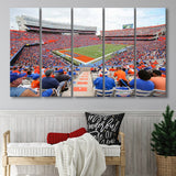 Ben Hill Griffin Stadium Canvas Prints Florida Gators Wall Art,Multi Panels B,Sport Stadium Art Prints, Fan Gift
