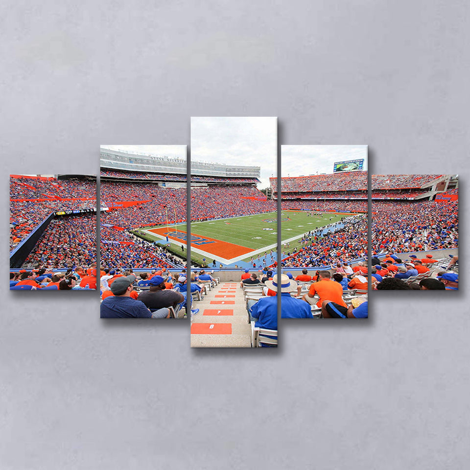 Ben Hill Griffin Stadium Canvas Prints Florida Gators Wall Art,Multi Panels,Sport Stadium Art Prints, Fan Gift