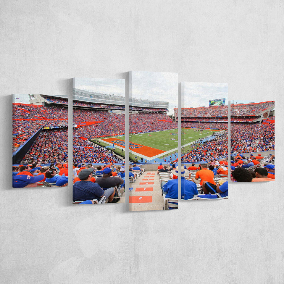 Ben Hill Griffin Stadium Canvas Prints Florida Gators Wall Art,Multi Panels,Sport Stadium Art Prints, Fan Gift