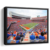 Ben Hill Griffin Stadium Framed Canvas Prints Florida Gators Wall Art,Sport Stadium Art Prints, Fan Gift