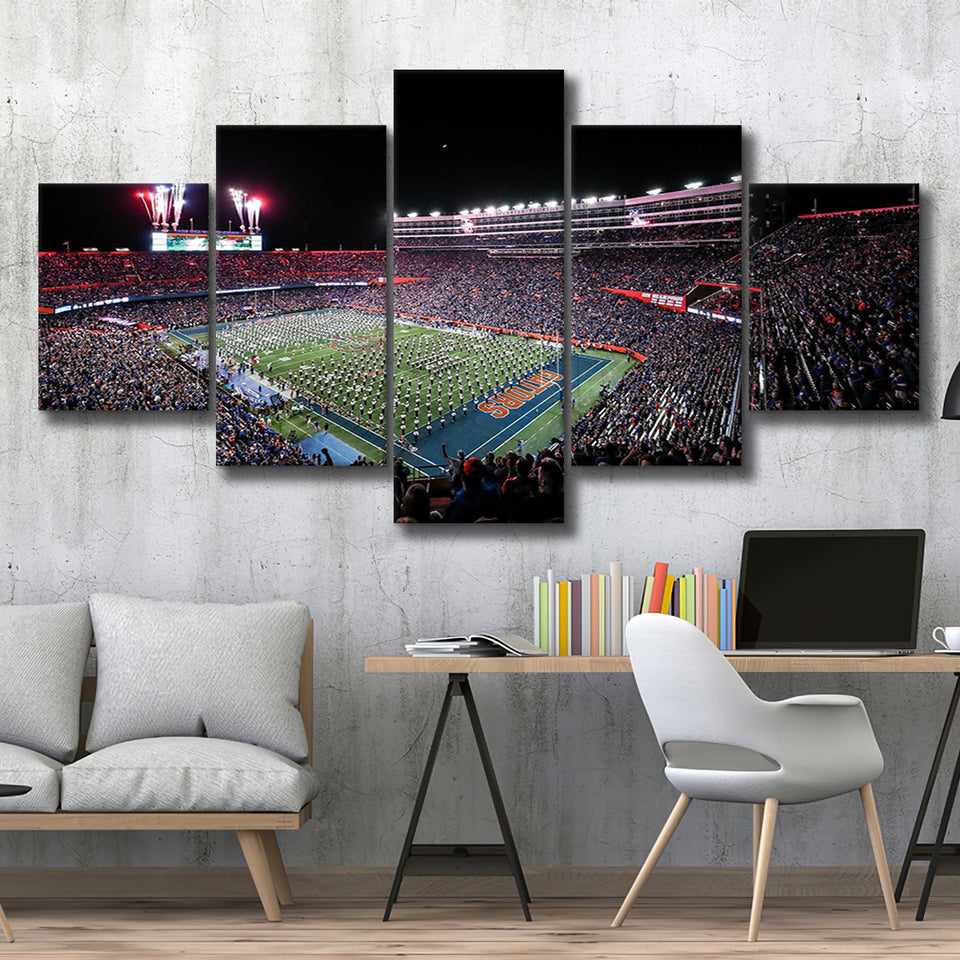 Ben Hill Griffin Stadium, Stadium Canvas, Sport Art, Large Canvas, Multi Panels, Canvas Prints Wall Art Decor
