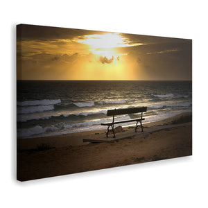 Benches On The Beach Canvas Wall Art Canvas Prints Prints For