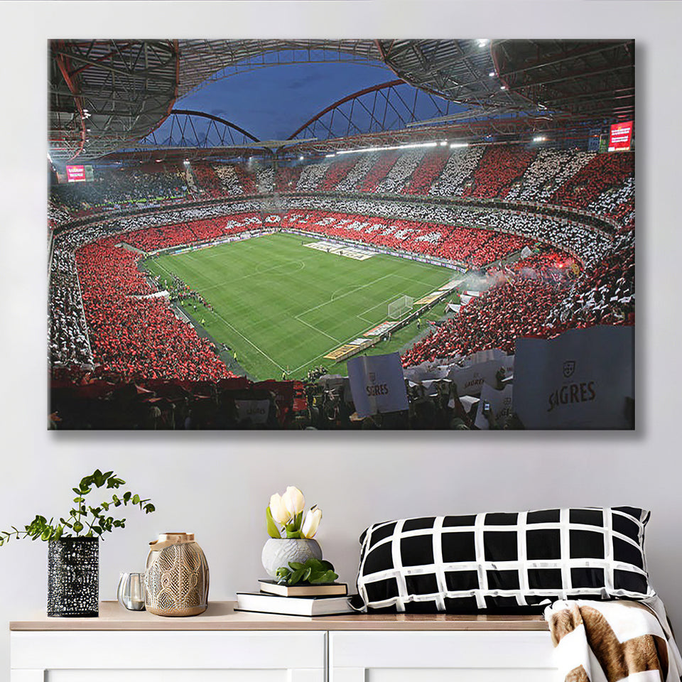 Benfica Stadium, Stadium Canvas, Sport Art, Gift for him, Fan Gift, Canvas Prints Wall Art Decor