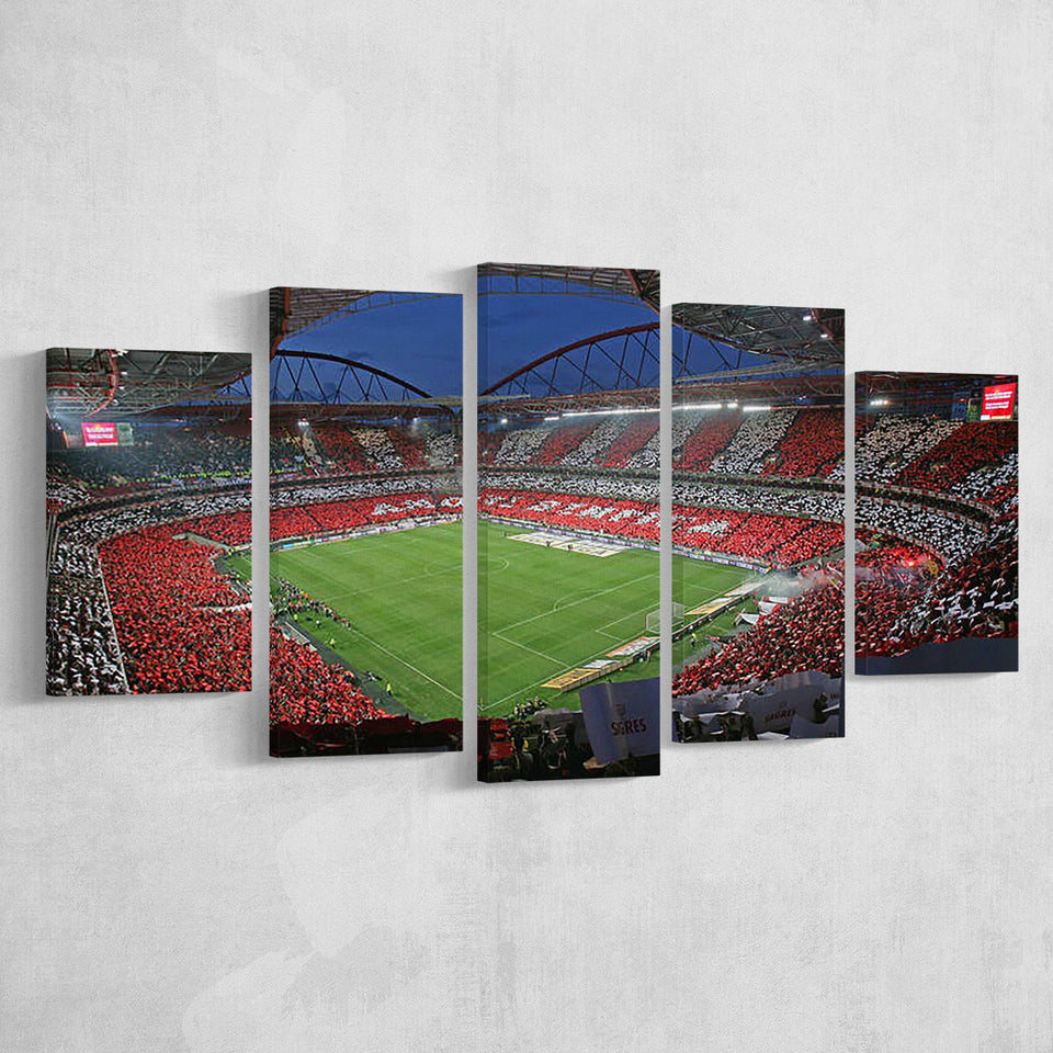 Benfica Stadium, Stadium Canvas, Sport Art, Large Canvas, Multi Panels, Canvas Prints Wall Art Decor