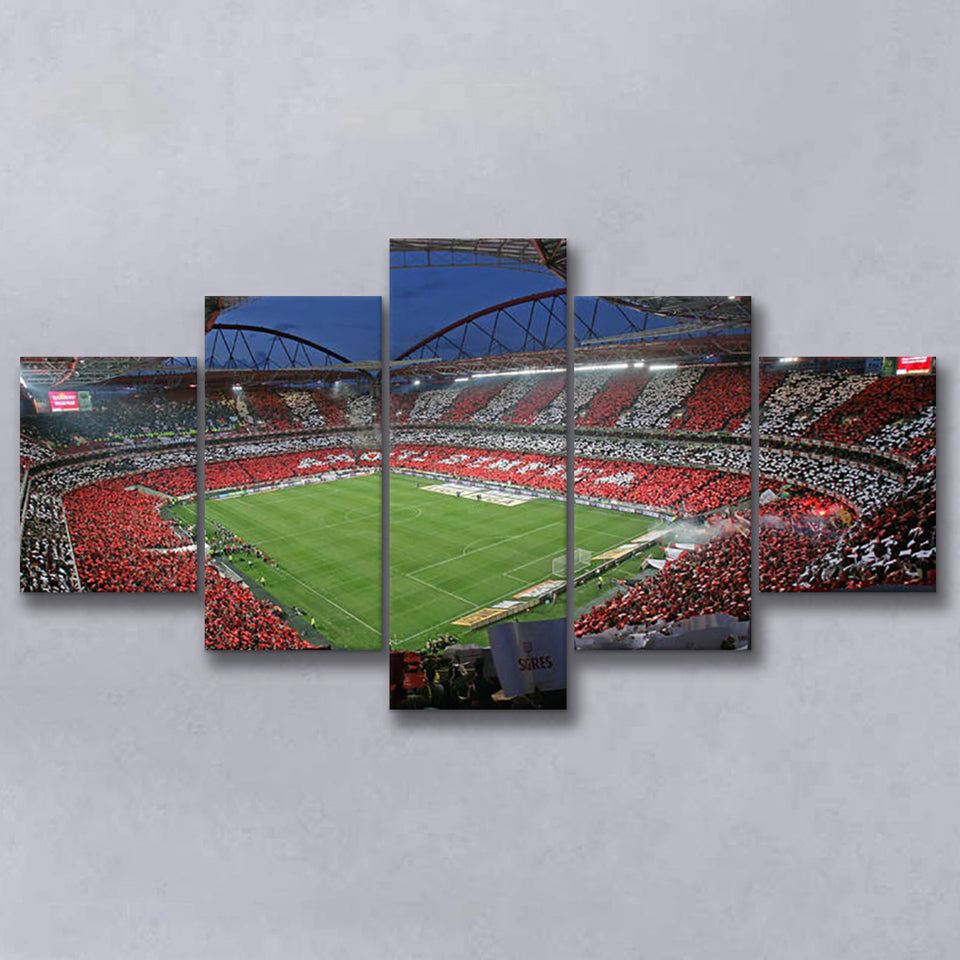 Benfica Stadium, Stadium Canvas, Sport Art, Large Canvas, Multi Panels, Canvas Prints Wall Art Decor