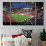 Benfica Stadium, Stadium Canvas, Sport Art, Gift for him, Multi Panels B, Canvas Prints Wall Art Decor