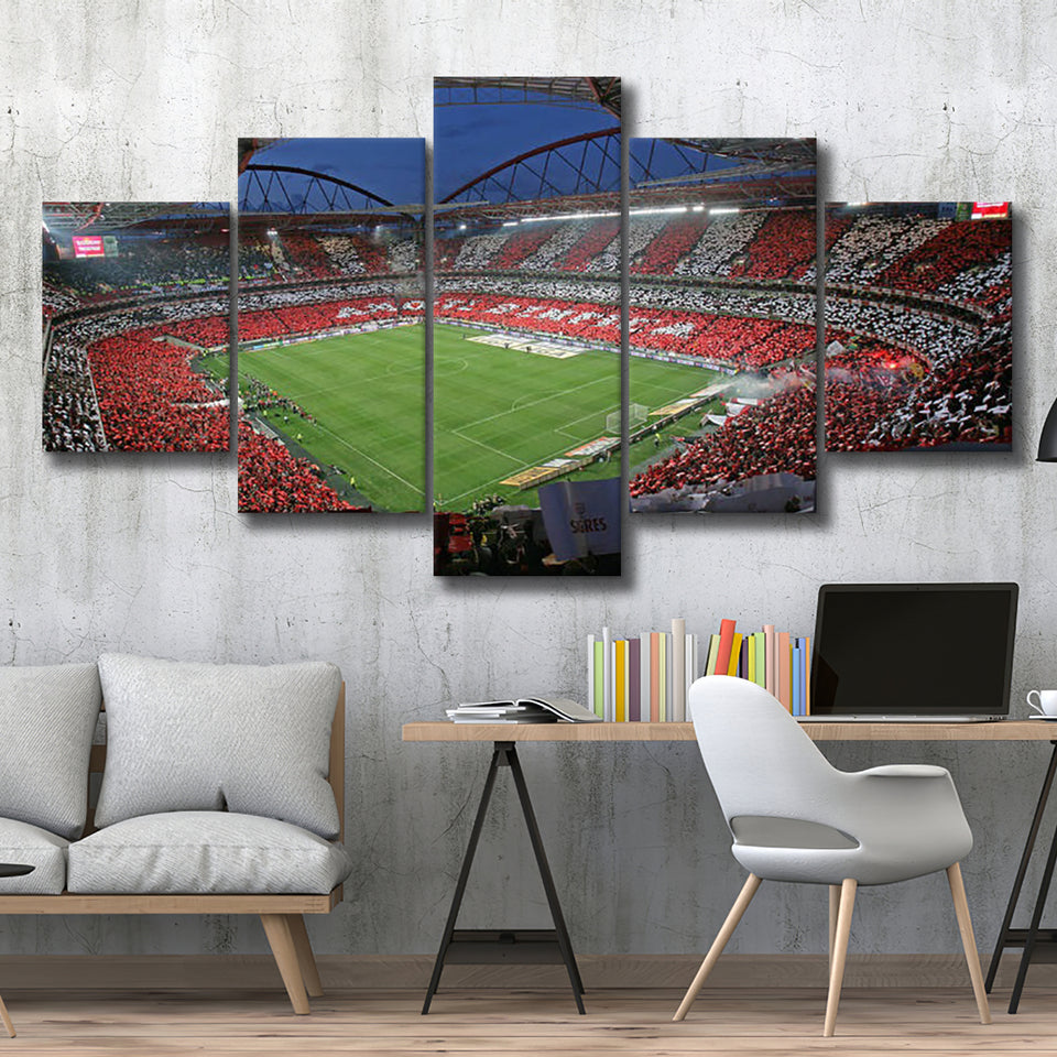 Benfica Stadium, Stadium Canvas, Sport Art, Large Canvas, Multi Panels, Canvas Prints Wall Art Decor