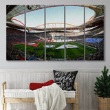 Benfica World Soccer Stadium, Stadium Canvas, Sport Art, Gift for him, Multi Panels B, Canvas Prints Wall Art Decor