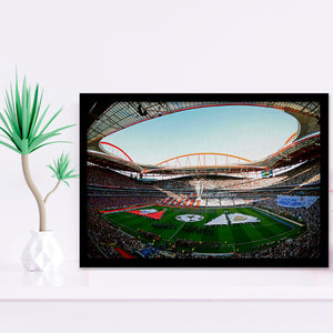 Benfica World Soccer Stadium, Stadium Canvas, Sport Art, Gift for him, Framed Art Prints Wall Art Decor, Framed Picture