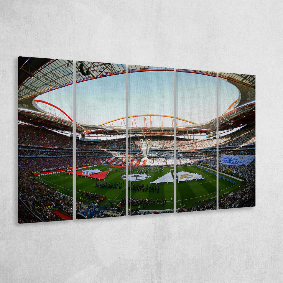 Benfica World Soccer Stadium, Stadium Canvas, Sport Art, Gift for him, Multi Panels B, Canvas Prints Wall Art Decor