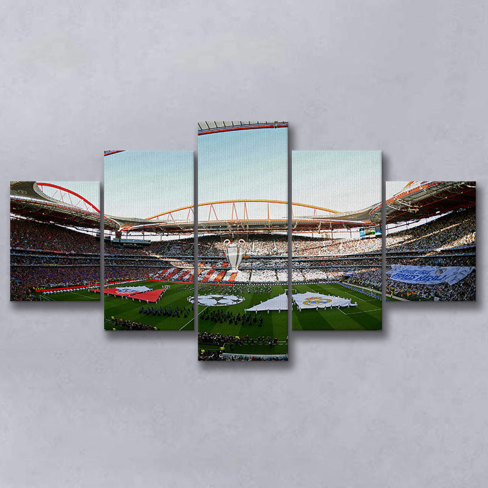 Benfica World Soccer Stadium, Stadium Canvas, Sport Art, Large Canvas, Multi Panels, Canvas Prints Wall Art Decor