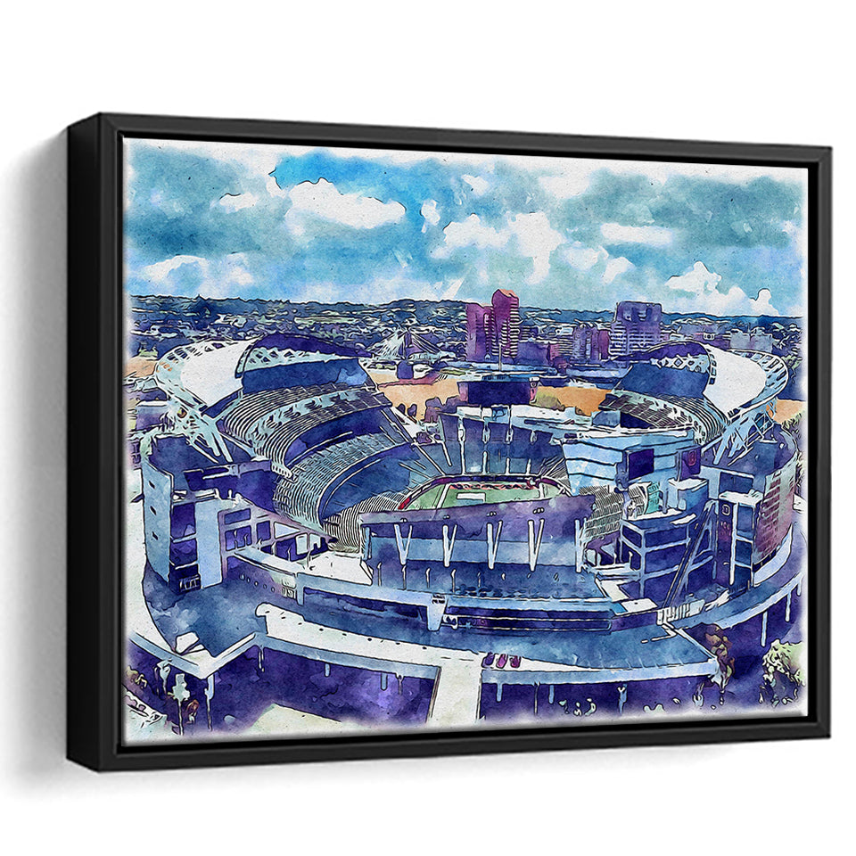 Ben Hill Griffin Stadium Florida Gators Stadium Watercolor, Sport Art Prints Fan Gift, Framed Canvas Prints Wall Art Decor