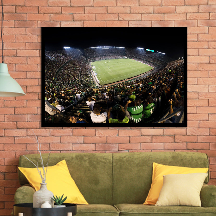 Benito Villamarín Stadium, Stadium Canvas, Sport Art, Gift for him, Framed Art Prints Wall Art Decor, Framed Picture