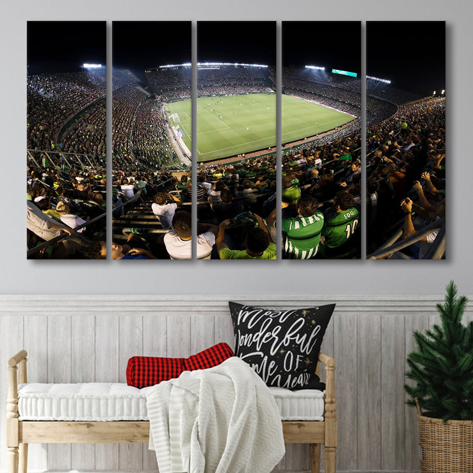 Benito Villamarín Stadium, Stadium Canvas, Sport Art, Gift for him, Multi Panels B, Canvas Prints Wall Art Decor
