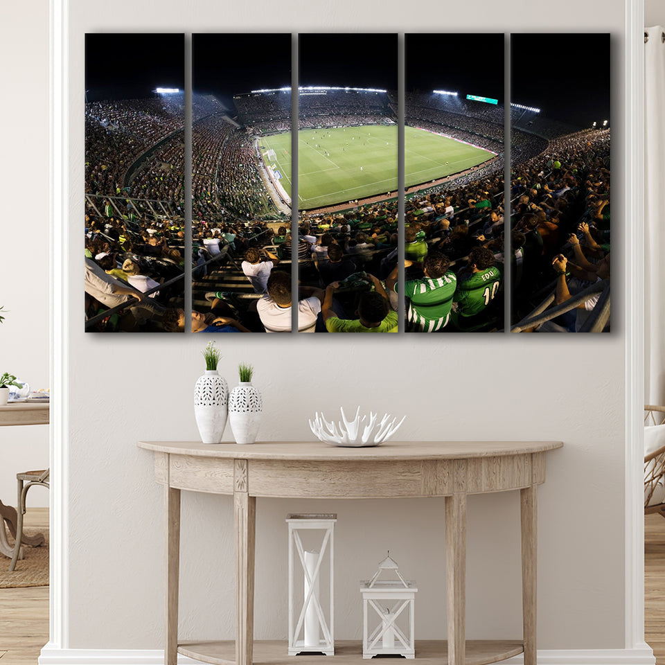 Benito Villamarín Stadium, Stadium Canvas, Sport Art, Gift for him, Multi Panels B, Canvas Prints Wall Art Decor
