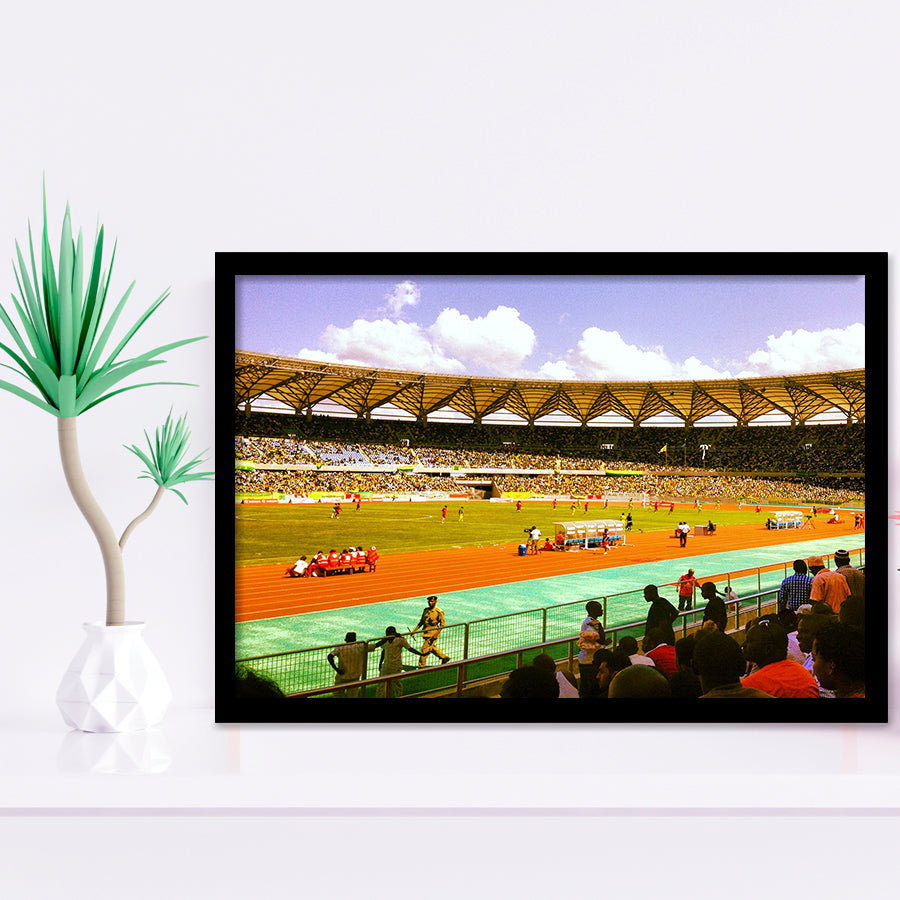 Benjamin Mkapa Stadium, Stadium Canvas, Sport Art, Gift for him, Framed Art Prints Wall Art Decor, Framed Picture