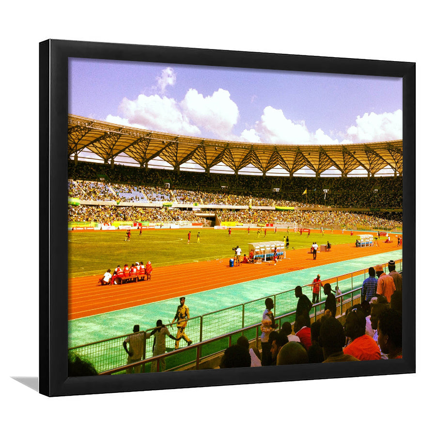 Benjamin Mkapa Stadium, Stadium Canvas, Sport Art, Gift for him, Framed Art Prints Wall Art Decor, Framed Picture