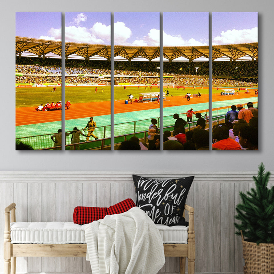 Benjamin Mkapa Stadium, Stadium Canvas, Sport Art, Gift for him, Multi Panels B, Canvas Prints Wall Art Decor