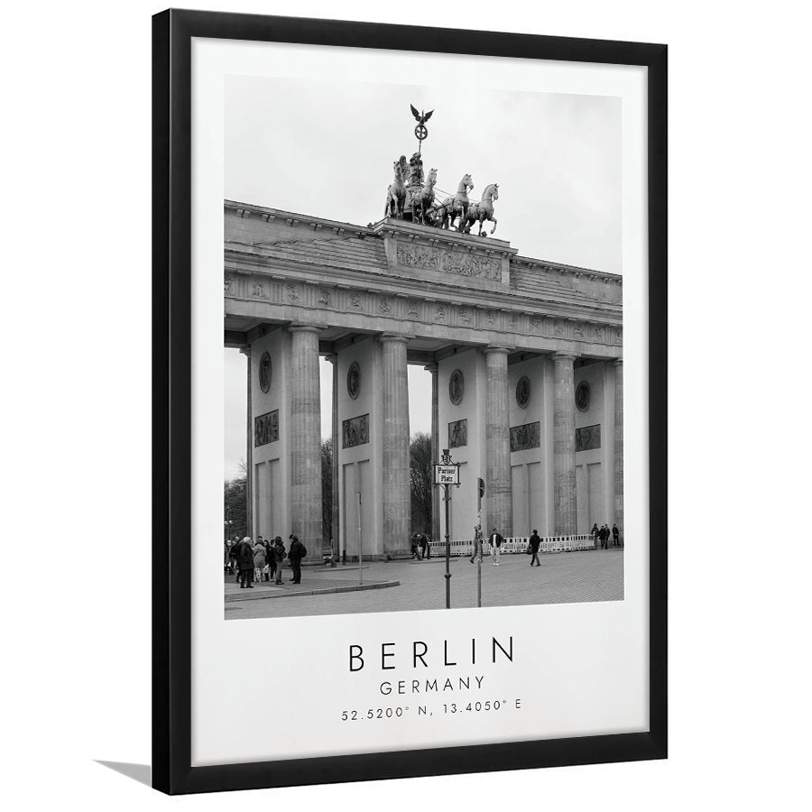 Berlin Germany 1 Black And White Art Framed Art Prints Wall Art Decor, Framed Picture