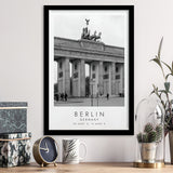 Berlin Germany 1 Black And White Art Framed Art Prints Wall Art Decor, Framed Picture