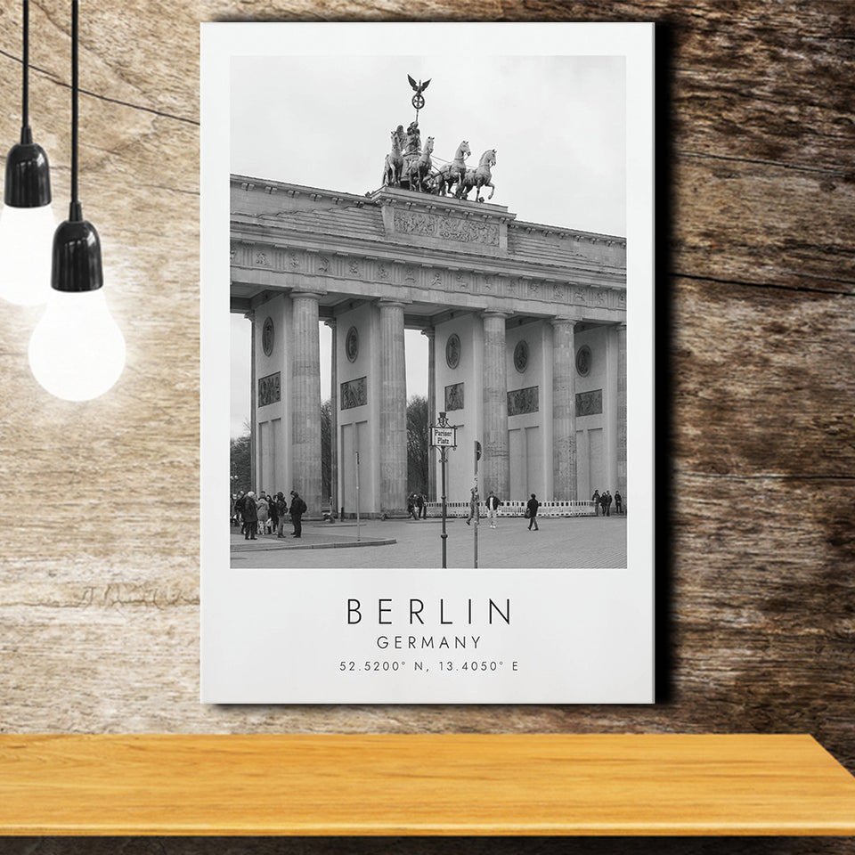 Berlin Germany 1 Black And White Art Canvas Prints Wall Art Home Decor