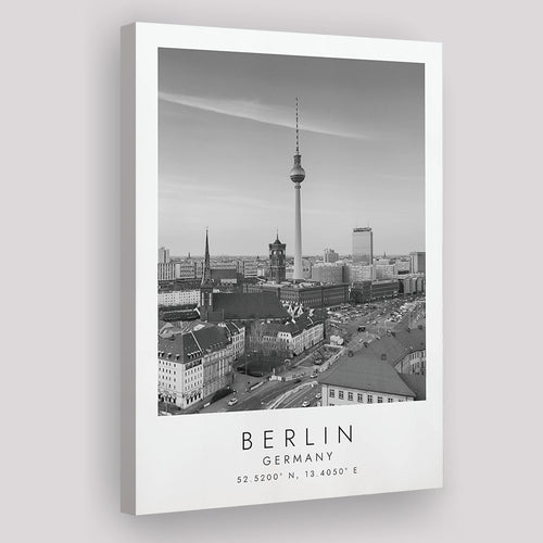 Berlin Germany Black And White Art Canvas Prints Wall Art Home Decor