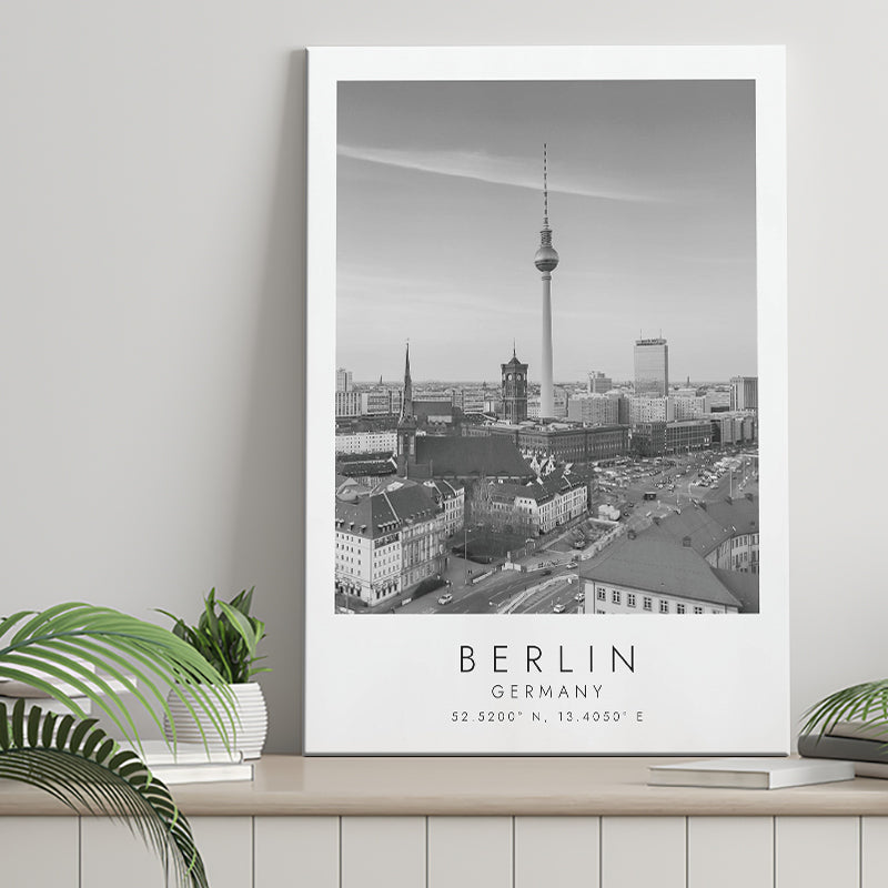 Berlin Germany Black And White Art Canvas Prints Wall Art Home Decor