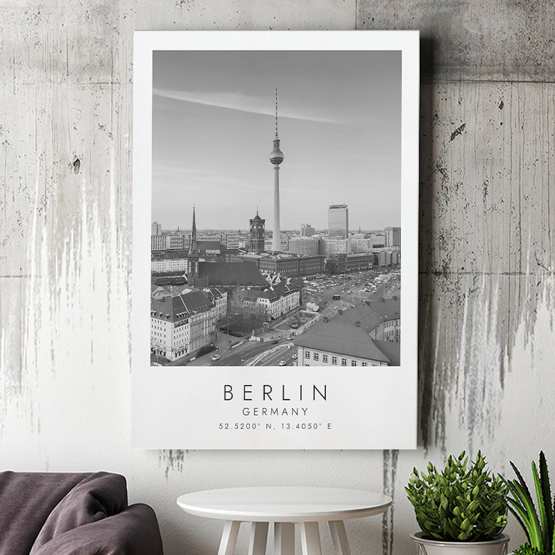 Berlin Germany Black And White Art Canvas Prints Wall Art Home Decor