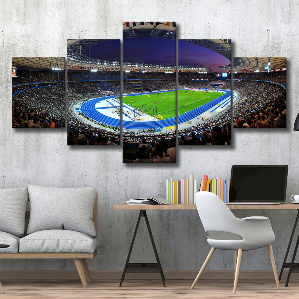 Berliner Olympiastadion Night, Stadium Canvas, Sport Art, Large Canvas, Multi Panels, Canvas Prints Wall Art Decor