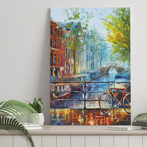 Bicycle In Amsterdam Canvas Wall Art - Canvas Prints, Prints for Sale, Canvas Painting, Canvas On Sale