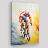 Bicycle Racer Acrylic Painting, Bike Lover Art, Painting Art, Canvas Prints Wall Art Home Decor