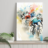 Bicycle Racer On The Race Ink Painting Watercolor, Bike Racing Lover, Painting Art, Canvas Prints Wall Art Home Decor