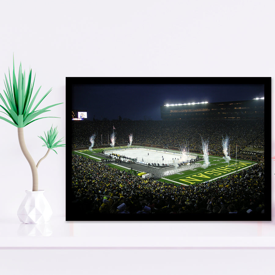 Big Chill in Michigan, Stadium Canvas, Sport Art, Gift for him, Framed Art Prints Wall Art Decor, Framed Picture