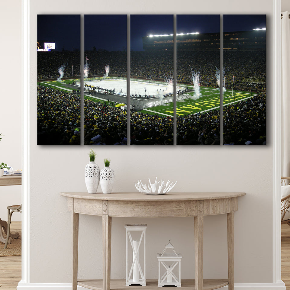 Big Chill in Michigan, Stadium Canvas, Sport Art, Gift for him, Multi Panels B, Canvas Prints Wall Art Decor