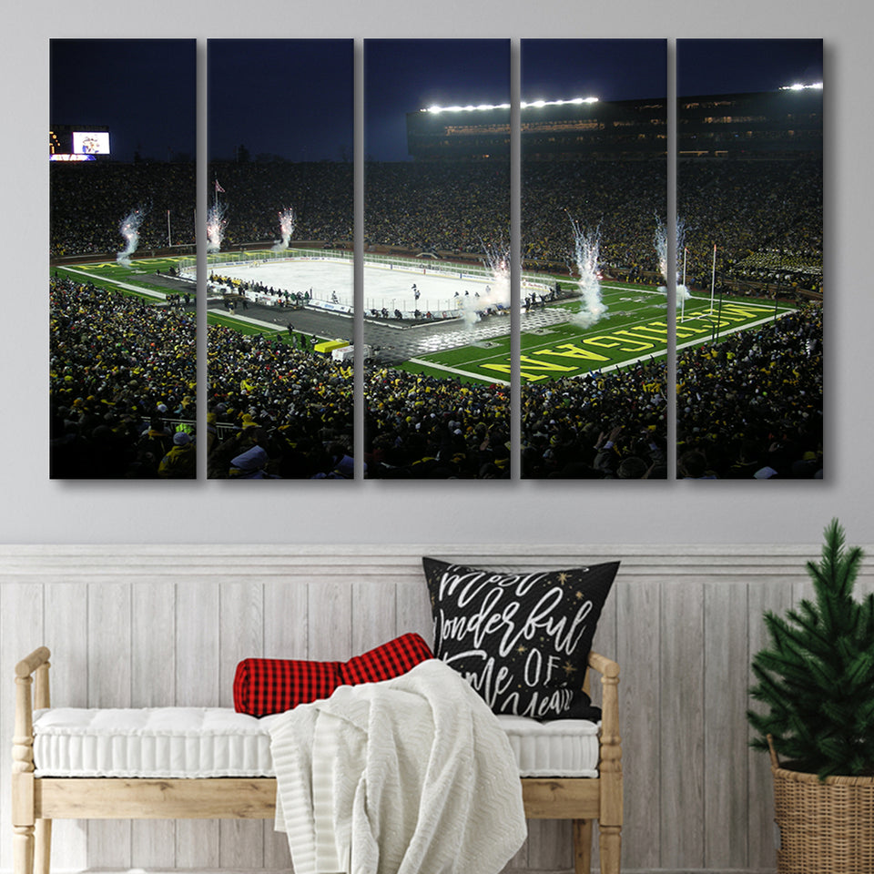Big Chill in Michigan, Stadium Canvas, Sport Art, Gift for him, Multi Panels B, Canvas Prints Wall Art Decor