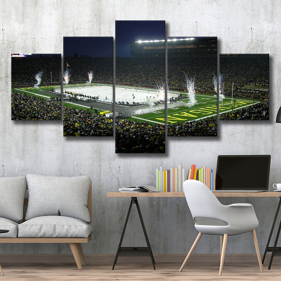 Big Chill in Michigan, Stadium Canvas, Sport Art, Large Canvas, Multi Panels, Canvas Prints Wall Art Decor