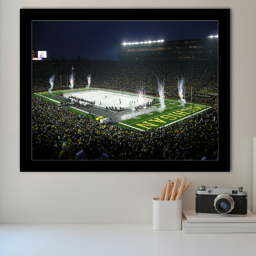 Big Chill in Michigan, Stadium Canvas, Sport Art, Gift for him, Framed Art Prints Wall Art Decor, Framed Picture