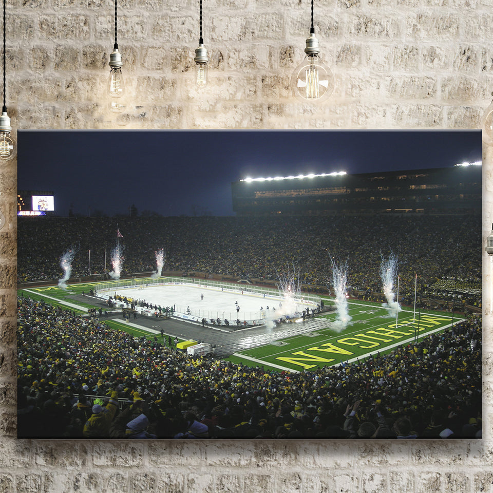 Big Chill in Michigan, Stadium Canvas, Sport Art, Gift for him, Fan Gift, Canvas Prints Wall Art Decor