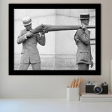 Big Gun Black And White Print, Giant Rifle Framed Art Prints, Wall Art,Home Decor,Framed Picture