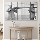 Big Gun Black And White Print, Giant Rifle Larger Canvas Art, 5 Piece Canvas Prints Wall Art Decor