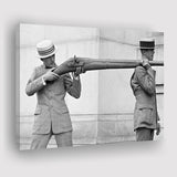 Big Gun Black And White Print, Giant Rifle Canvas Prints Wall Art Home Decor