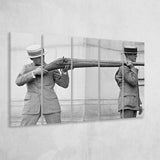 Big Gun Black And White Print, Giant Rifle Larger Canvas Art, 5 Piece Canvas Prints Wall Art Decor