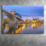 Big Tennessee River Bridge Chattanooga Cityline Canvas Prints Wall Art Decor - Paiting Canvas, Art Prints, Wall Decor, For Sale