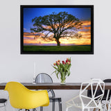 Big Tree Silhouette Framed Canvas Wall Art - Framed Prints, Canvas Prints, Prints for Sale, Canvas Painting