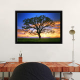 Big Tree Silhouette Framed Canvas Wall Art - Framed Prints, Canvas Prints, Prints for Sale, Canvas Painting