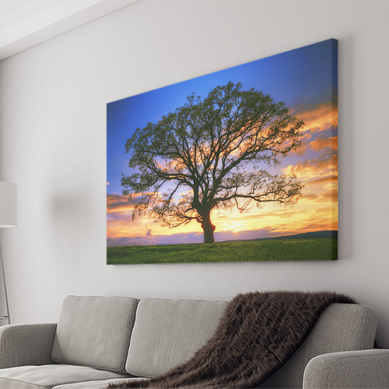 Big Tree Silhouette Canvas Wall Art - Canvas Prints, Prints for Sale, Canvas Painting, Canvas On Sale