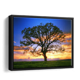 Big Tree Silhouette Framed Canvas Wall Art - Framed Prints, Canvas Prints, Prints for Sale, Canvas Painting