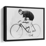 Bike Black And White Print, Bicycle Art Framed Canvas Prints Wall Art Home Decor,Floating Frame